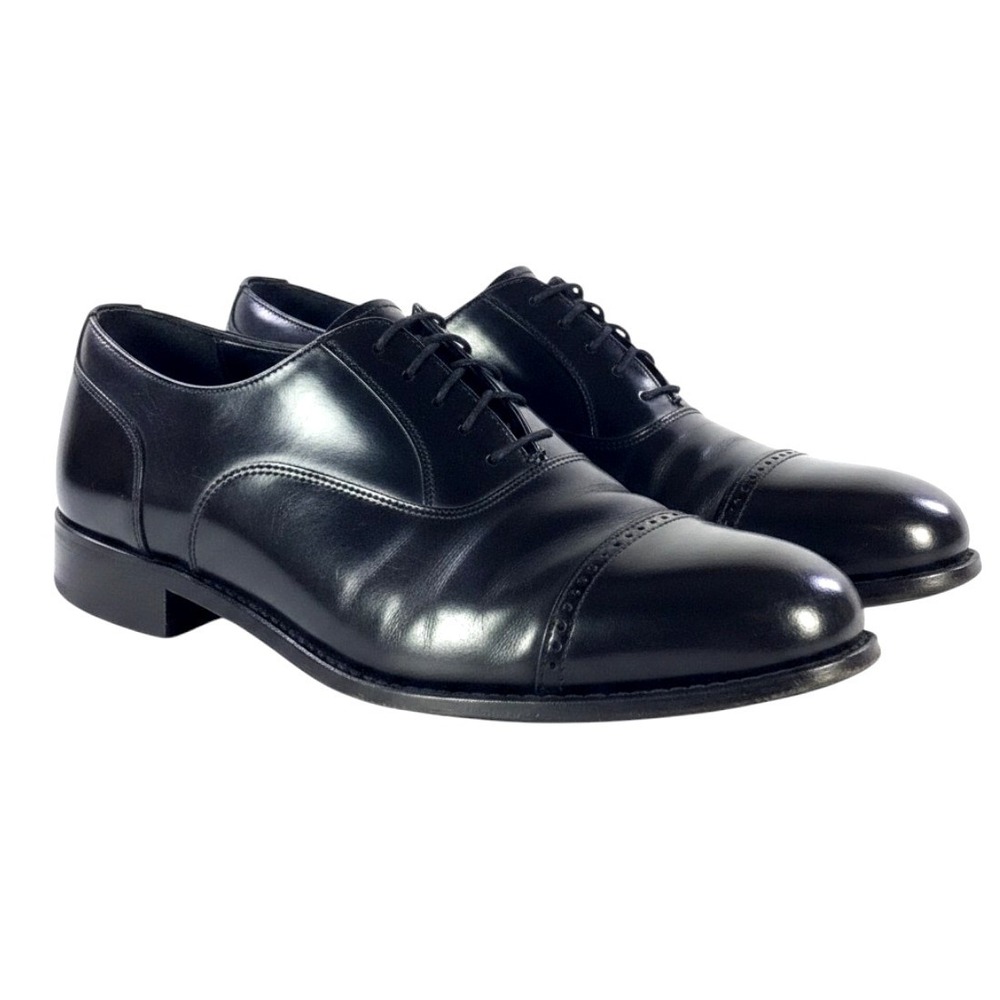 Florsheim Lexington Cap Toe Oxford Mens 11 Black Patent Leather Dress Shoe 17067